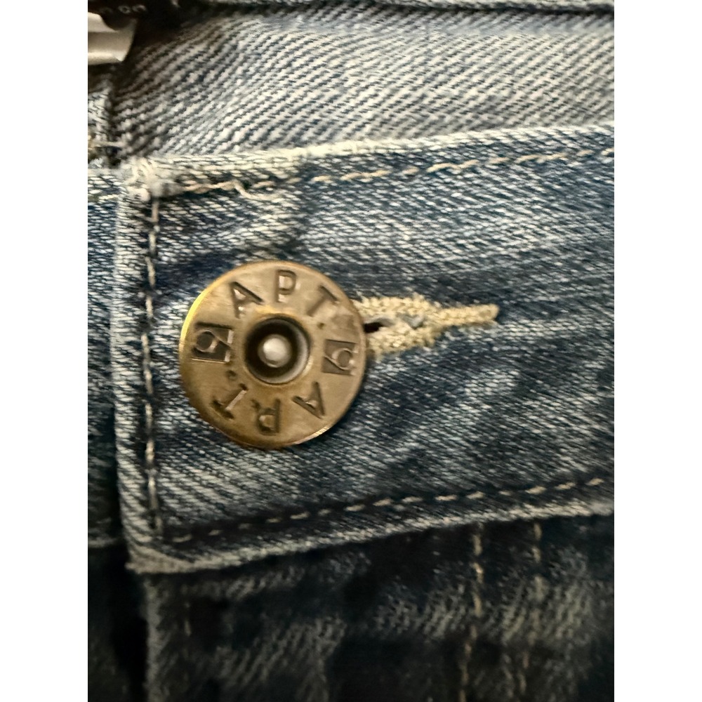 Apt 9 Mens Straight Fit Jeans 40x30 Medium Wash Blue Denim 100% Cotton - Picture 3 of 4